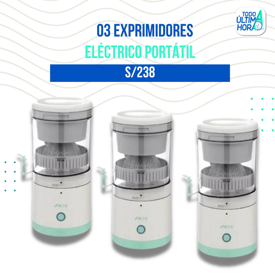 Exprimidor Eléctrico Portátil de Naranja y Frutas