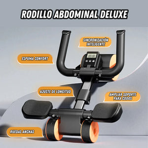 RODILLO ABDOMINAL DELUXE 2024 PREMIUM DE ACERO Y 3 RUEDAS MÁS ESTABLES